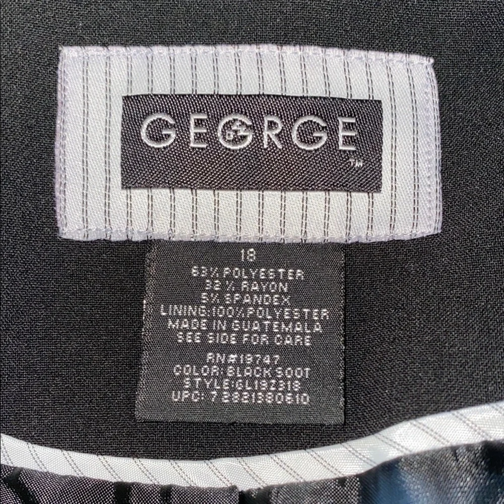 GEORGE black classic blazer coat jacket 2 button closure vintage NEW size 18 - Picture 8 of 15